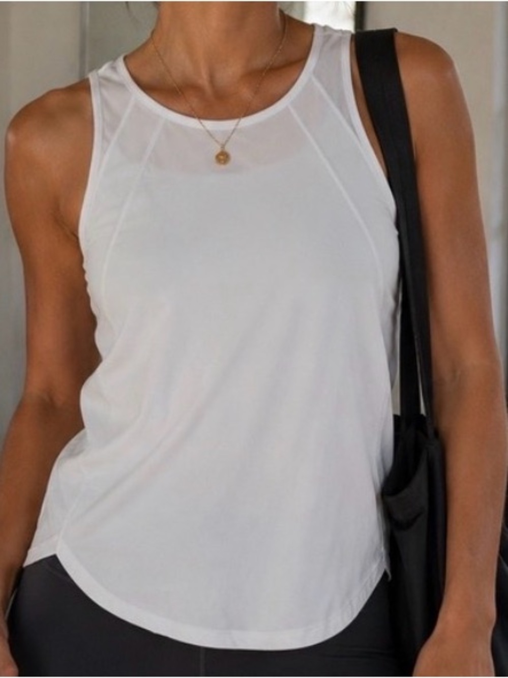 lululemon athletica White Scoop-Neck Athletic Tank